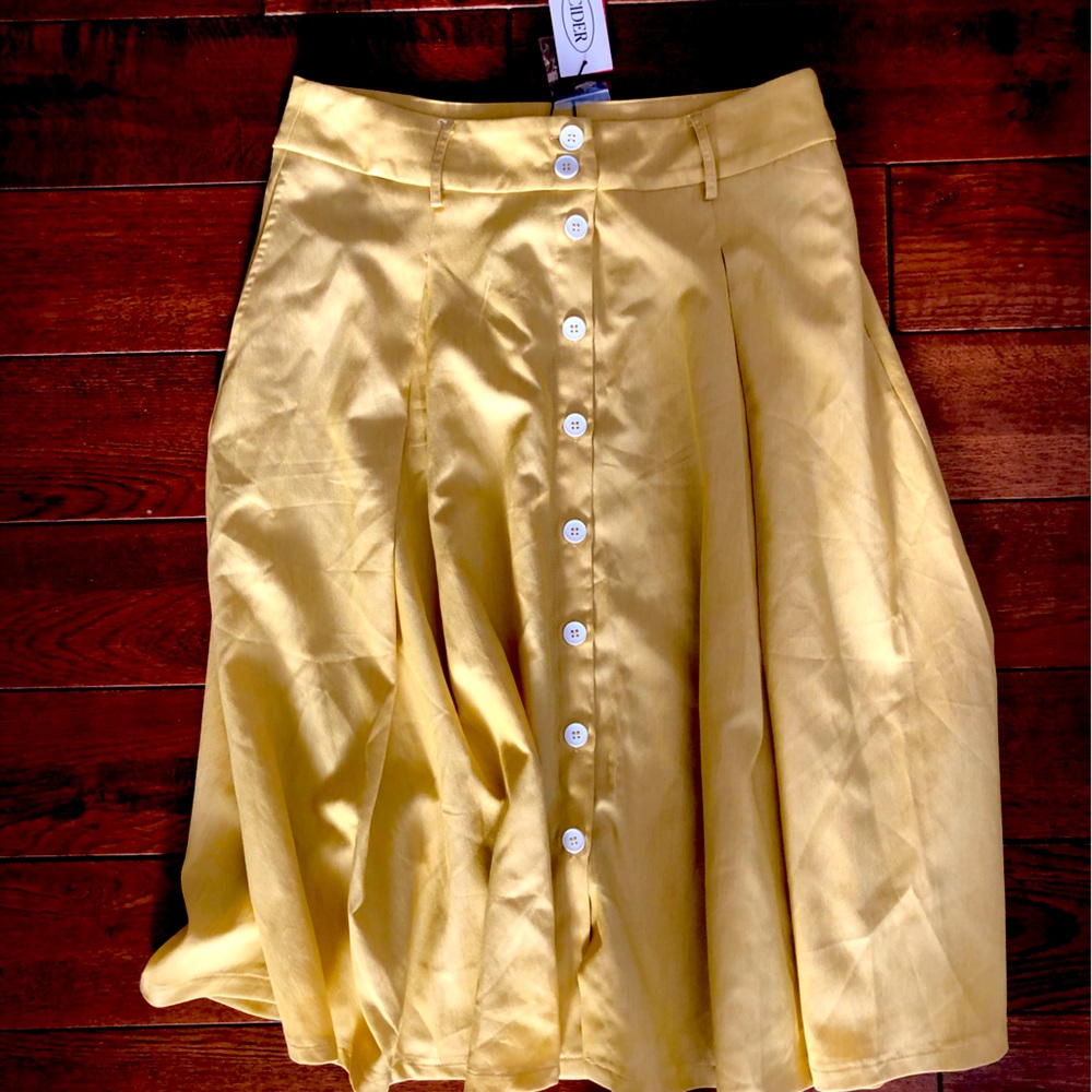 Cider button down midi skirt
